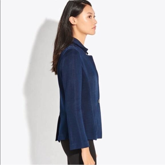 NWOT Ayr The Slinky Blazer Jacket Navy One Button Blazer 6 - Picture 3 of 11